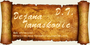 Dejana Tanasković vizit kartica